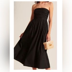 NWT WAYF black strapless dress with attachable straps